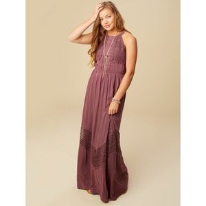 Altar'd State Mauve Mala Maxi Dress Size Small